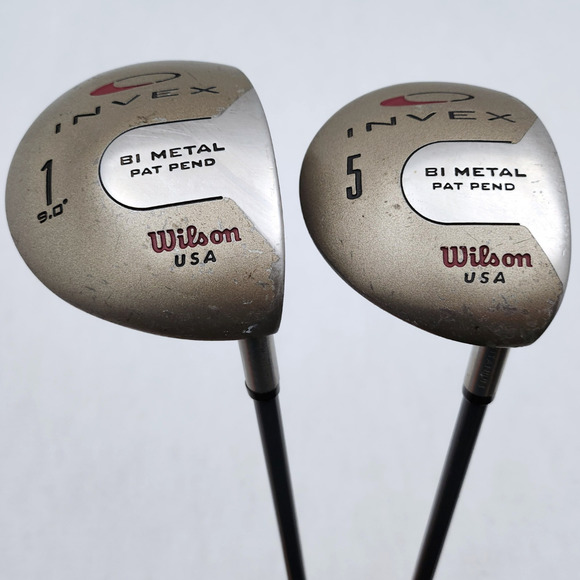 Wilson Invex BiMetal Driver & 5 Wood Set RH Firestick 2.8 (Dent in Driver Crown) - Picture 1 of 15